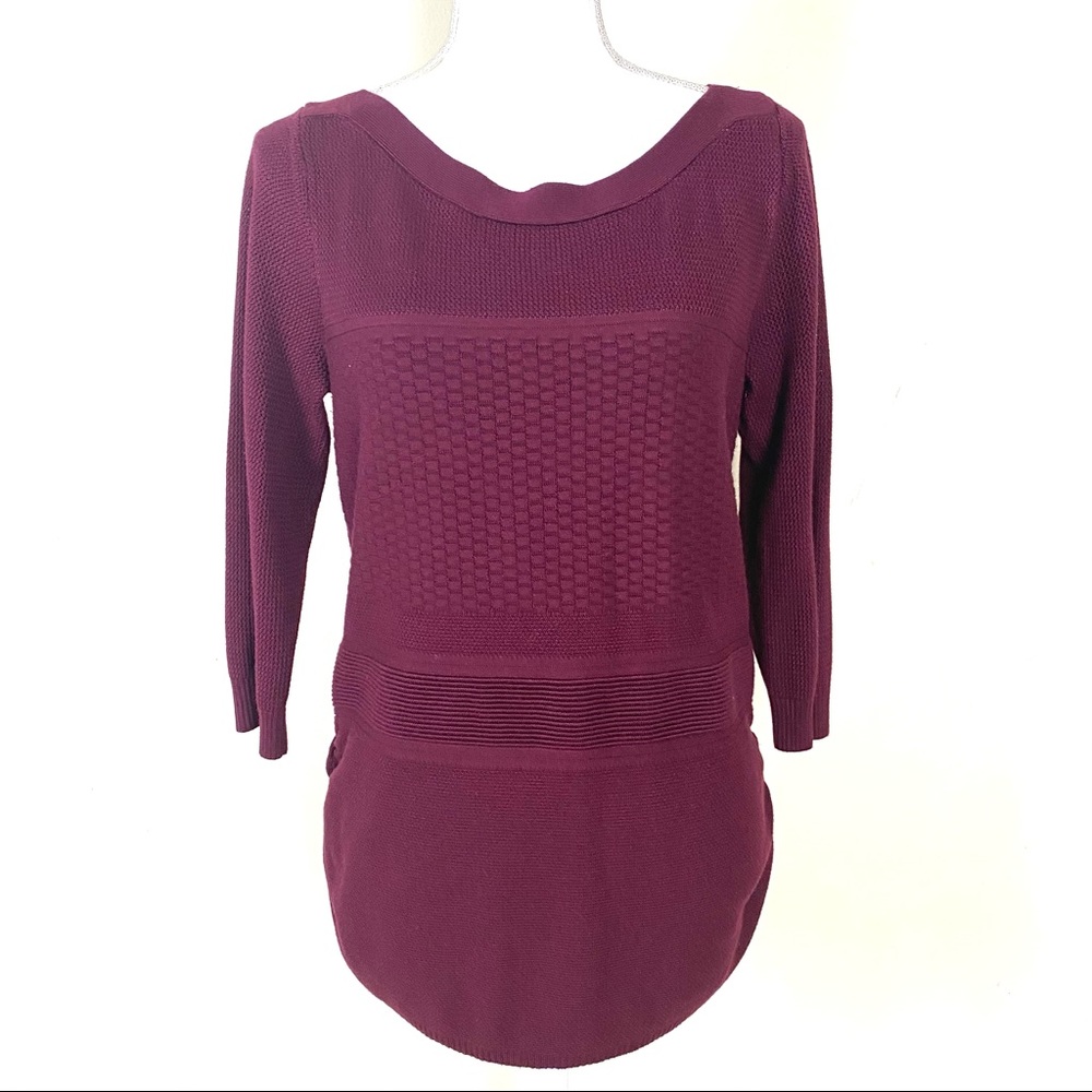 WHBM Pullover tunic Luxe sweater  L Red